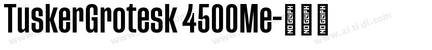 TuskerGrotesk 4500Me字体转换